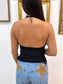 Lace Trimmed Halter Top Shirts & Tops