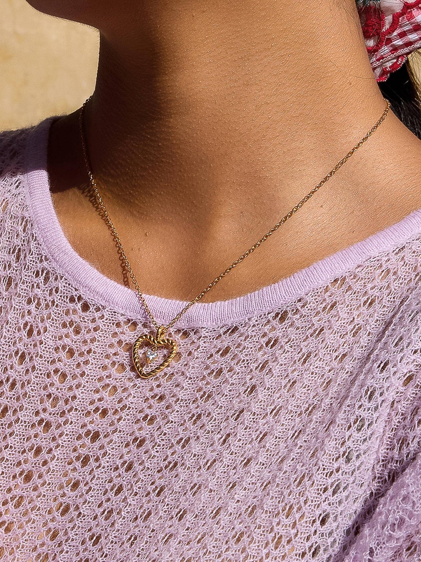 Layered Heart Charm Non-Tarnish Necklace Necklaces