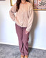 Mid-Rise Plaid Pants Pants