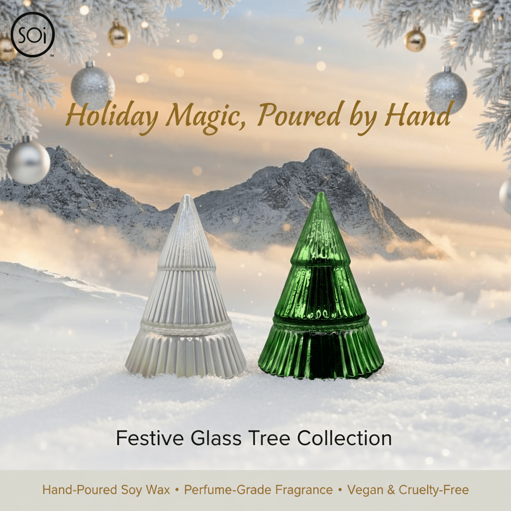 Mistletoe & Holly Tree Soy Candle Candles