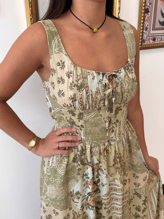 Olive Garden Patchwork Dress Dress