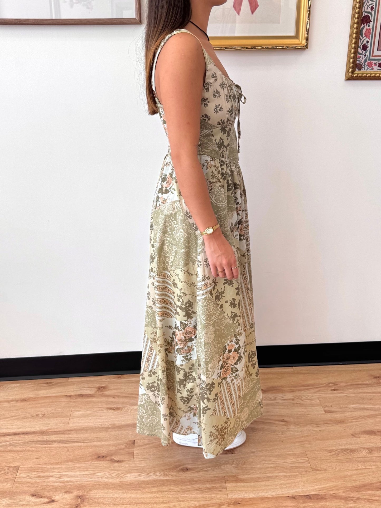 Olive Garden Patchwork Dress Dress