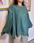 Oversized Raw Edge Sweatshirt Shirts & Tops