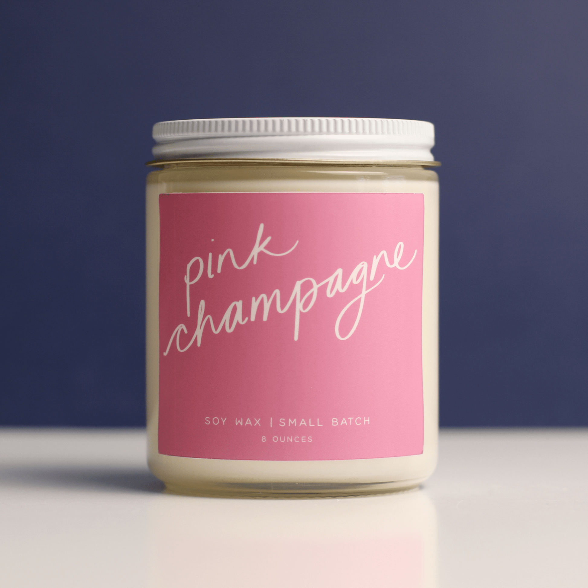 Pink Champagne Soy Candle Candles