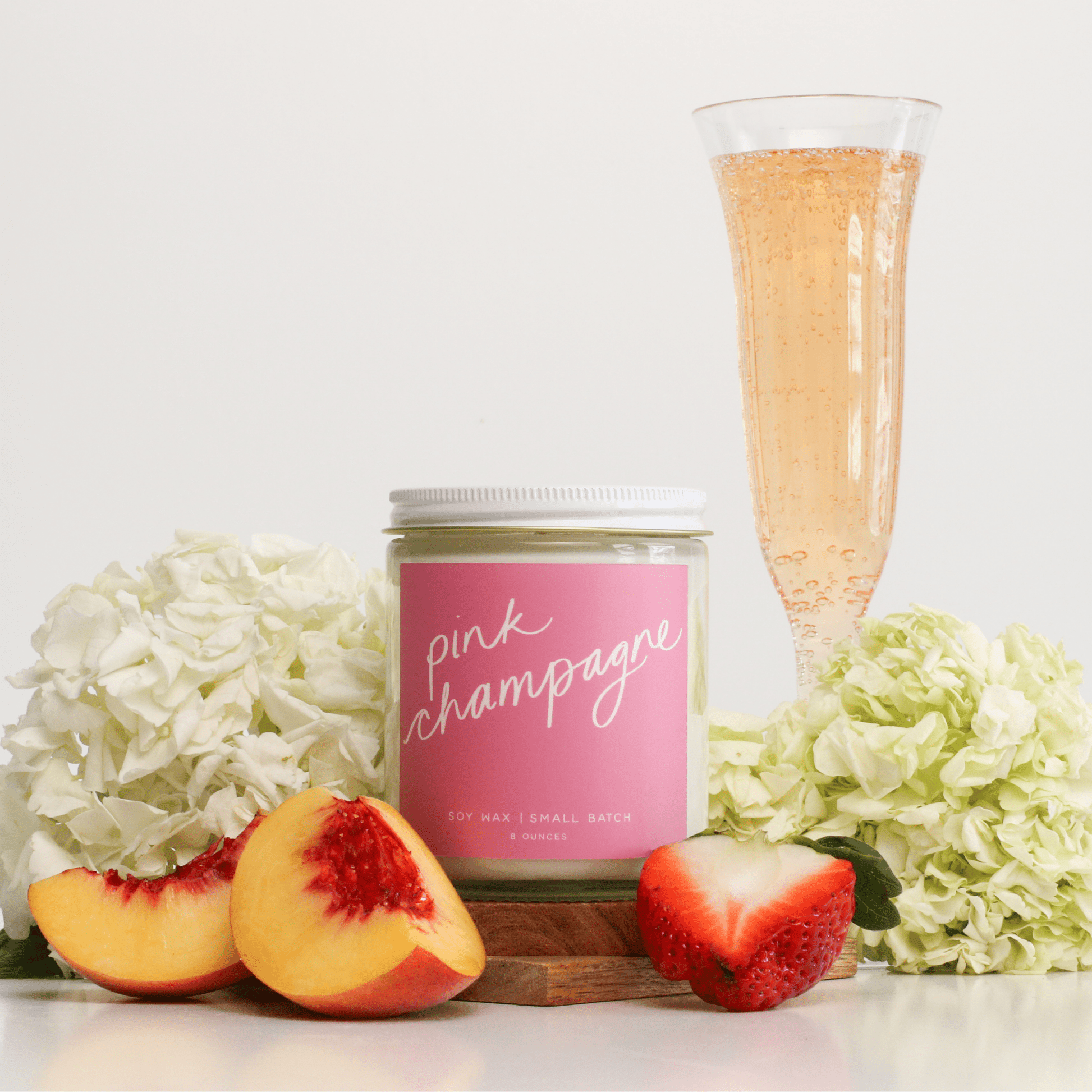 Pink Champagne Soy Candle Candles