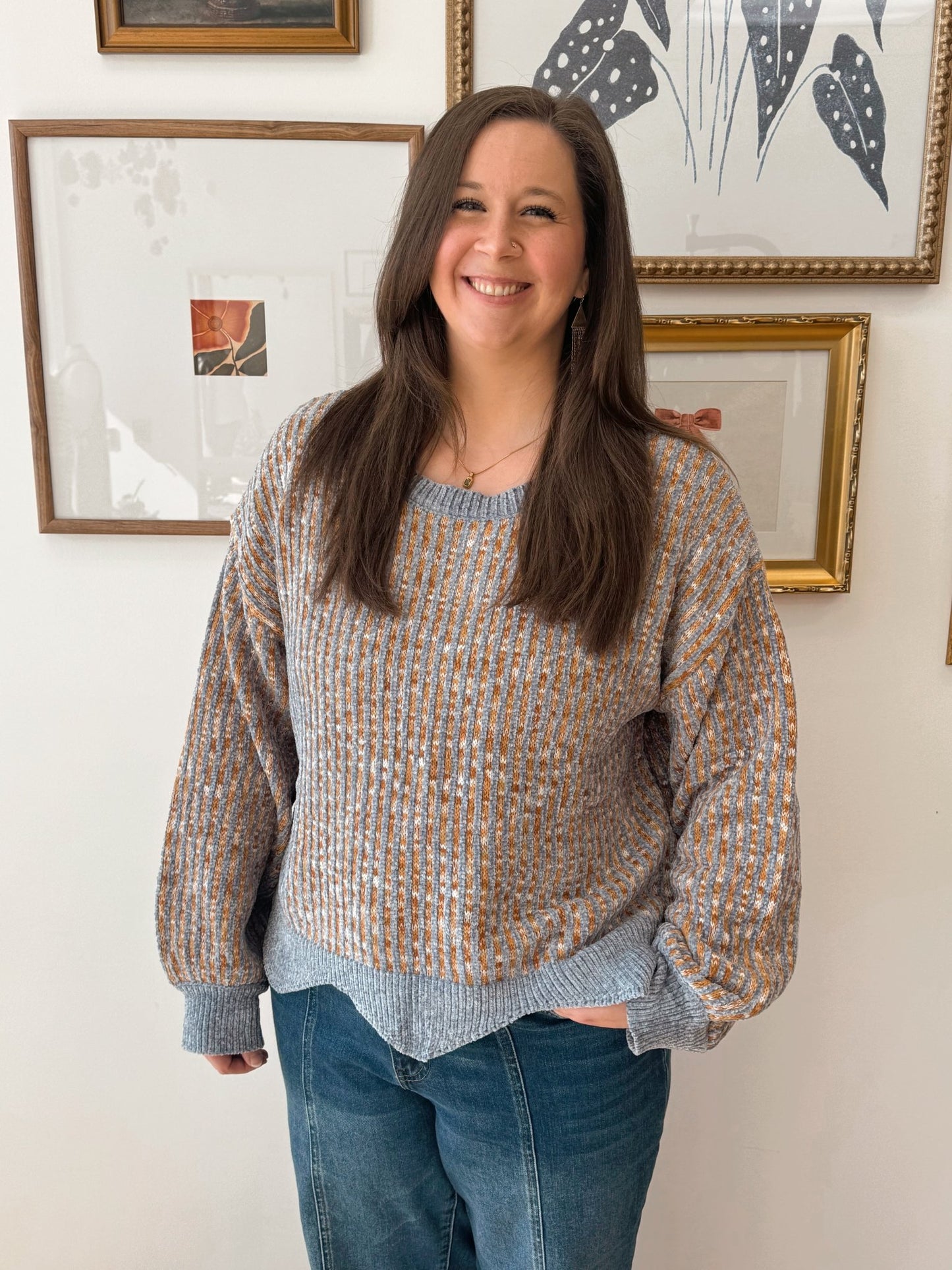 Plus Cozy Scallop Sweater Shirts & Tops