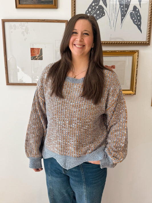 Plus Cozy Scallop Sweater Shirts & Tops