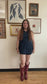 Dark Denim Elastic Shorts