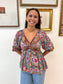 Printed Floral Blouse Top Shirts & Tops