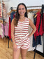 Red Striped Knit Tank Top Shirts & Tops