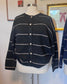 Round Neck Striped Cardigan Shirts & Tops