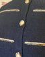 Round Neck Striped Cardigan Shirts & Tops