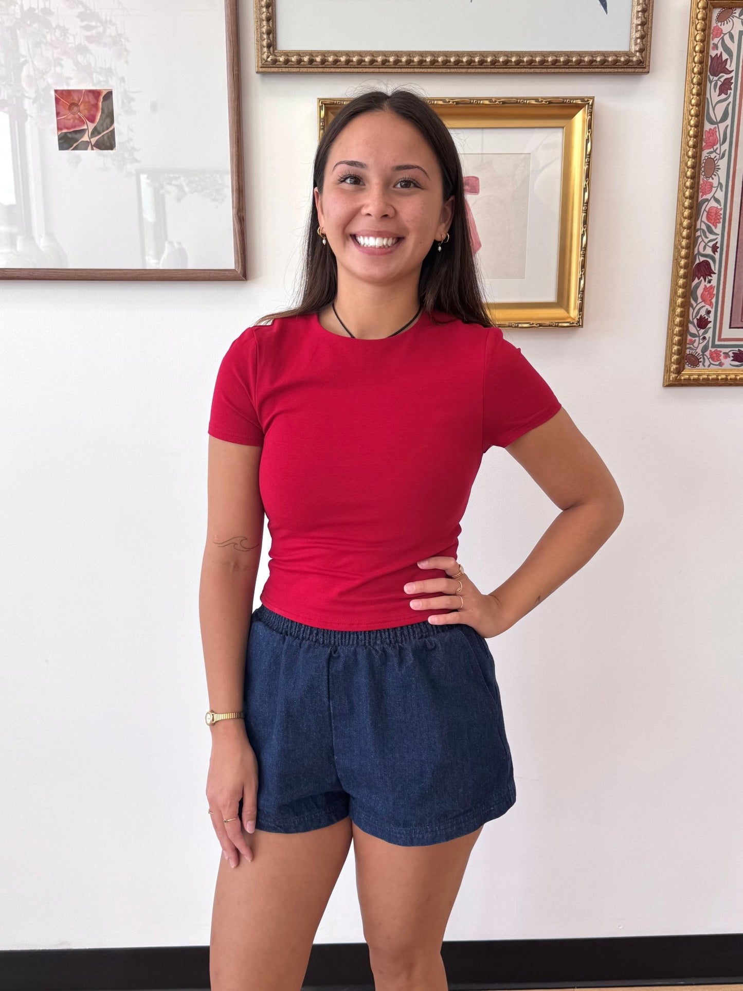 Short Sleeve Baby Tee Shirts & Tops