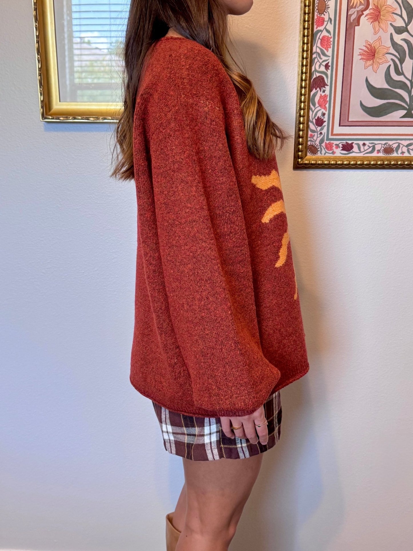 Spiral Sun Knit Sweater Shirts & Tops