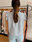 Striped Ruffle Sleeve Top Shirts & Tops