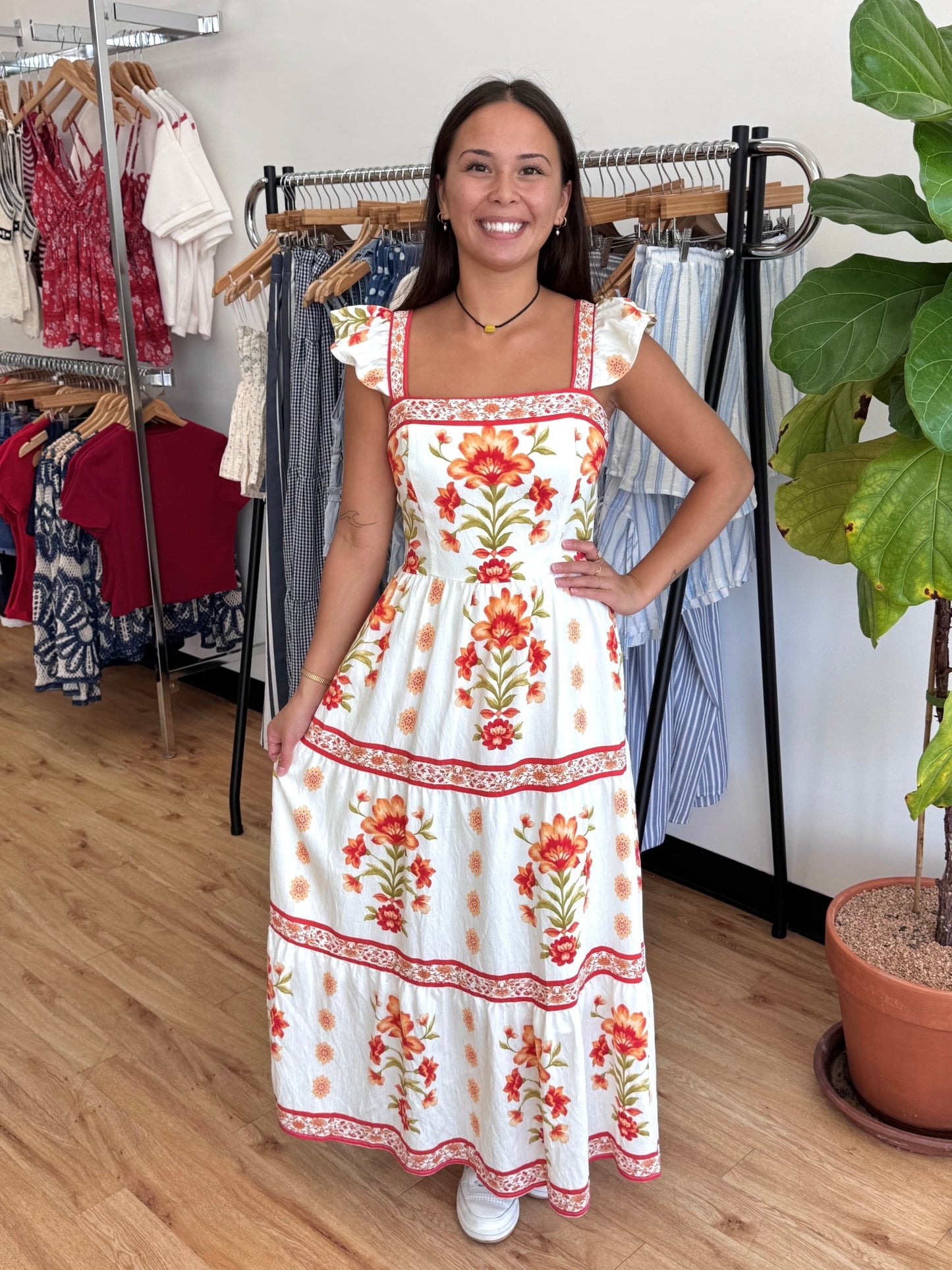 Sunset Floral Maxi Dress Dress
