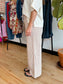 Taupe Striped Wide Leg Pants Bottoms